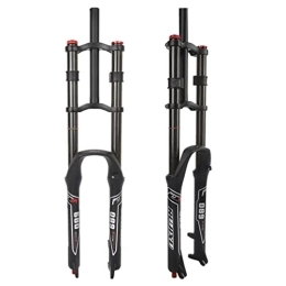 CEmeLi Mountain Bike Fork Downhill Mountain Bike Suspension Fork 26 / 27.5 / 29 Fork Travel 130mm XC / Air Fork Double Straight Crown Rebound Adjust Manual Lockout (Color : Black, Size : 26inch) (Black 27.5inch)