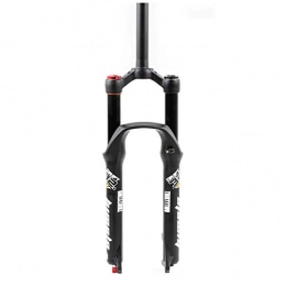 DPG Spares DPG Mountain Bike Suspension Fork, Mountain Bike Air Fork Aluminum Alloy Mtb Air Fork Suspension With Damping Adjustment 9Mmqr, 27.5"-Straight-Manual