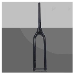 Dunki Mountain Bike Fork Dunki 26 / 27.5 / 29'' Inch Carbon Fiber Bike Rigid Forks Thru Axle 15x100mm Threadless Ultralight Mountain Bicycle Front Fork Tapered Tube 1-1 / 8" Disc Brake (Color : Black-matte, Size : 29") (Black glos