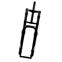 Dunki Spares Dunki 26 X 4.0 Inch Fat Tire Suspension Fork 100mm Travel AIR Front Forks Spacing Hub 135mm 1-1 / 8 Straight Tube Manual Lockout 9mm QR Fit Snow Beach XC Mountain Bike (Matte Black 26"x4.0")