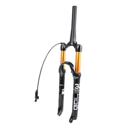 Dunki Mountain Bike Fork Dunki Air Suspension Fork 26" 27.5" 29" Mountain Bike Forks Straight / Tapered Tube 28.6mm QR 9mm Travel 100mm Remote Lockout Magnesium Alloy XC Bicycle Forks (Tapered 26")