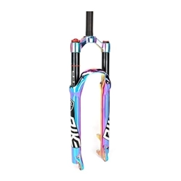 Dunki Spares Dunki Air Suspension Fork 26 27.5 29inch Travel 100mm Disc Brake 1 1 / 8 Straight Tube QR 9mm Manual / Remote Lockout XC AM Ultralight Mountain Bike Front Forks (Bright Color 27.5" Manual)