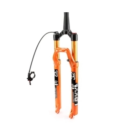Dunki Spares Dunki Air Suspension Fork 27.5 / 29 Inch Bicycle Front Forks Mountain Bike Fork Remote Lockout 1 1 / 2”Tapered Tube Travel 100mm Disc Brake QR 9mm For XC AM (Orange 29")