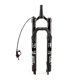 Dunki Spares Dunki Air Suspension Fork 27.5 / 29” Mountain Bike Forks Remote Lockout Disc Brake QR 9mm Travel 100mm 1-1 / 2”Tapered Rebound Adjust For XC AM Bicycle (Black+silver 27.5")