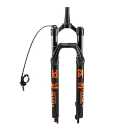 Dunki Mountain Bike Fork Dunki Air Suspension Fork 27.5 / 29” Mountain Bike Forks Remote Lockout Disc Brake QR 9mm Travel 100mm 1-1 / 8”Straight Rebound Adjust For XC AM Bicycle (Black+orange 27.5")
