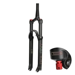 Dunki Spares Dunki Mountain Bike Fork 26 / 27.5 / 29inch Air Suspension Fork Rebound Adjust Travel 100mm 1 1 / 8" Straight / Tapered Tube Manual Lockout Disc Brake QR 9mm XC AM Mountain Bicycle (Black tapered)