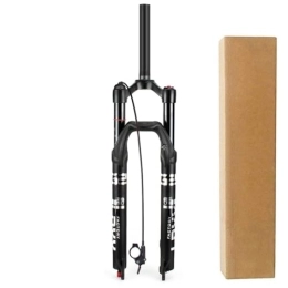 DYSY Mountain Bike Fork DYSY 26 27.5 Inch MTB Suspension Fork Magnesium Alloy Mountain Bicycle 28.6mm Straight Tube 29ER Bike Steerer Fork with Rebound Adjust 100mm (Color : Remote lock A, Size : 26 inch)