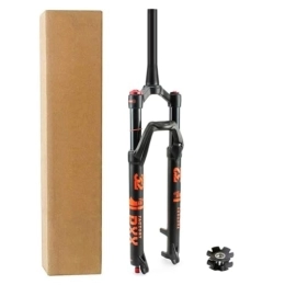 DYSY Mountain Bike Fork DYSY 27.5 29 Inch Mountain Bicycle Front Forks, Ultralight Aluminum Alloy 1-1 / 8 Straight Tube Shoulder Lock 26 Inch MTB Bike Suspension Fork Travel 100mm (Color : Tapered tube A, Size : 29 inch)