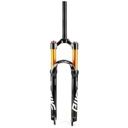 DYSY Mountain Bike Fork DYSY Magnesium Alloy MTB Bicycle Fork 26 Inch, Aluminum Alloy 1-1 / 8" Threadless Straight Tube Mountain Bike Steerer Forks Travel 120mm (Color : Manual lock A, Size : 29 inch)