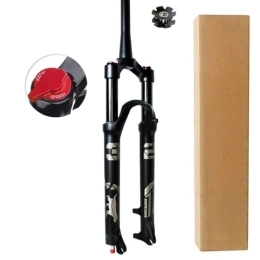 DYSY Mountain Bike Fork DYSY MTB Air Forks 26 / 27.5 / 29 Inch, Ultra Lightweight Magnesium Alloy Mountain Bike 1 / 1-8" Straight Tube Suspension Bike Front Shocks Forks 140mm (Color : Manual lock B, Size : 29 er)