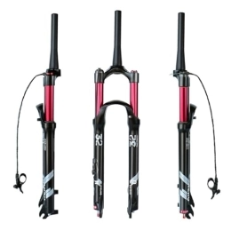 DYSY Spares DYSY MTB Bicycle Fork 26 / 27.5 / 29 Inch, Ultralight Aluminum Alloy QR 9MM Mountain Bike Shock Absorber Air Forks 1-1 / 2" with Rebound Adjust Travel 140mm (Color : Remote lock B, Size : 27.5 ER)