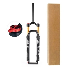 DYSY Mountain Bike Fork DYSY MTB Bicycle Fork 26 Inch 27 ", Aluminum Alloy 28.6mm Threadless Straight Tube 29er Mountain Bike Steerer Forks Travel 120mm (Color : Manual lock, Size : 26 inch)