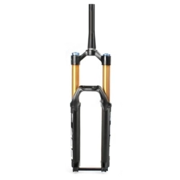 DYSY Spares DYSY MTB Bike Fork 27.5 29 Inch Aluminum Alloy 1-1 / 2" Conical Tube Mountain Bicycle Steerer Front Fork Manual Locking Axle 15 * 110mm (Color : Gold, Size : 29 inch)