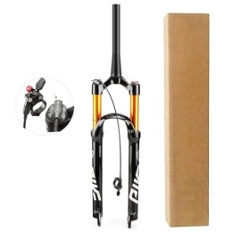 DYSY Mountain Bike Fork DYSY MTB Bike Front Fork 26 / 27.5 / 29 Inch, Magnesium Alloy 39.8mm Threadless Straight Tube Steerer Mountain Bicycle Forks Travel 120mm (Color : Remote lock B, Size : 29 inch)