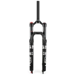 DYSY Mountain Bike Fork DYSY MTB Suspension Fork 26 / 27.5 / 29 Inch, Magnesium Alloy Mountain Bike 1 / 1-8" Straight Tube Bicycle Steerer Fork with Rebound Adjust 120mm (Color : A, Size : 26 inch)