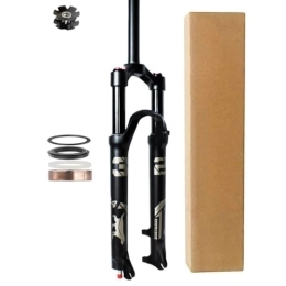 DYSY Mountain Bike Fork DYSY MTB Suspension Fork 26 Inch 140mm Mountain Magnesium Alloy Bike Air Shocks 27.5 29" Rebound Adjust 1 / 1-8" Straight Tube Bicycle Steerer (Color : Manual lock A, Size : 26 inch)