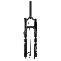 DYSY Spares DYSY MTB Suspension Fork 26 Inch Mountain Magnesium Alloy Bike Shocks 27.5 29" 28.6mm Straight Tube Bicycle Steerer 120mm (Color : Remote lock A, Size : 26 inch)