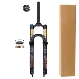 DYSY Mountain Bike Fork DYSY MTB Suspension Front Fork 26 / 27.5 / 29 Inch, Mountain Bicycle Suspension Air Shock Absorber Fork 28.6mm Straight Tube Travel 120mm (Color : Manual lock A, Size : 27.5 inch)