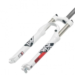 DZGN Mountain Bike Fork DZGN 26 / 27.5 / 29 in MTB Mechanical Fork Aluminum Alloy Suspension Spring Fork Damping for Bicycle Accessories, White, 27.5 in