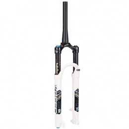 DZGN Spares DZGN Mountain Bike Fork MTB Air Fork Bicycle Suspension Fork Smart Lock Damping Adjustment Bicycle Fork 26 27.5 29 Inch, White, 26inch