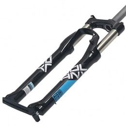 DZGN Mountain Bike Fork DZGN MTB bicycle suspension fork 26 27.5 29 inch bicycle fork straight 1-1 / 8"disc brake QR wheel hand control, C-Black, 26in