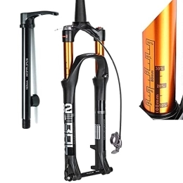 EMISOO Mountain Bike Fork EMISOO Air MTB Bicycle Suspension Fork 27.5 29 Inch Mountain Bike Front Fork Tapered Tube 1-1 / 2" Travel 100mm Magnesium Alloy Thru Axle 15mm Disc Brake Aluminum Alloy Air Fork