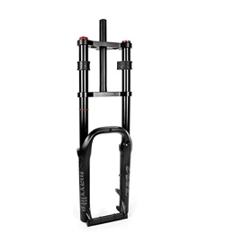 EMISOO Mountain Bike Fork EMISOO Snow Mountain Beach Bike Fat Fork 26 inch Aluminum Alloy Double Shoulder MTB Bicycle Suspension Air Fork Straight Tube 1-1 / 8" Travel 140mm QR 9mm Disc Brake Fit 4.0" Tire