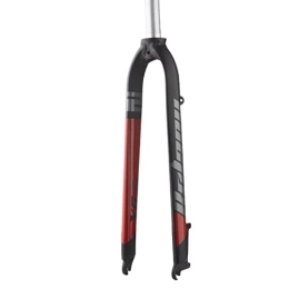 F Fityle Spares F Fityle MTB Bike Straight Rigid Fork 26 / 27.5 / 29" Aluminum Straight Tube Mountain Bike Front Fork, Black red