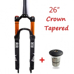 FANGXUEPING Mountain Bike Fork FANGXUEPING Mtb Fork 26" 27.5'' / 29'' Crown Suspension Fork Air Straight / tapered 1-1 / 8 Disc Brake Mountain Bike Forks Lightweight 26 Tapered Manual