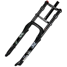 FukkeR Spares Fat Bicycle Air Suspension Fork 20 26 Inch Mountain Bike Front Forks Straight Steerer 1-1 / 8'' Quick Release QR 9 * 135mm Travel 135mm Disc Brake XC AM (Color : Black, Size : 26inch)