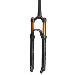 FCXBQ Spares FCXBQ Cycling suspension fork MTB 26 27.5 29 inch disc brake diameter 28.6 mm travel 100 mm Double Shoulder Bike Fork Tapered Tube Adjustable damping, 27.5