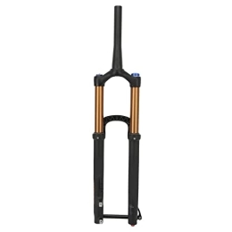 FOLOSAFENAR Mountain Bike Fork FOLOSAFENAR 27.5 Inch Bicycle Front Fork, 27.5 Inch Mountain Bike Suspension Fork Tapered Steerer Manual Lockout Silent Ride High Strength for Outdoor Cycling