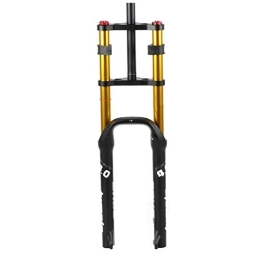 QHY Spares Fork 26 27.5 29 Inch Rebound Adjust 1 1 / 8 Straight Tube QR 9mm Manual Lockout XC AM Ultralight Mountain Bike Front Forks (Color : Gold, Size : 26in)