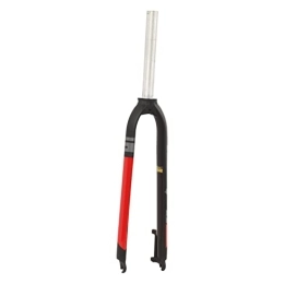 Gedourain Mountain Bike Fork Fork, Lightweight Easy To Install Front Fork Practical for Mountain Bike(Black and Red)