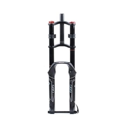  Mountain Bike Fork Front Fork, Bicycle Barrel Axle Front Fork, Air Fork26, 27.5, 29 Inches Damping Rebound Adjustment Double Shoulder Control Stroke 130mm Bicycle front fork (Size : 29 inches)