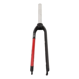 Gedourain Mountain Bike Fork Front Fork, High Strength Rigid Fork Easy To Install Aluminium Alloy for Mountain Bike(Black and Red)