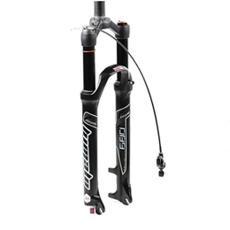  Mountain Bike Fork Front Fork, Mountain Bike Suspension Fork 26 27.5 29 Inch Aluminum Alloy Bike Front Fork Bicycle Air Shock Absorber MTB Remote Lockout Travel:120mm (Color : Black Straight tube, Size : 29inch)