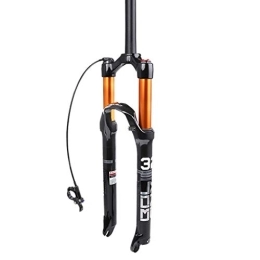  Mountain Bike Fork Front Fork, Suspension Mountain Bike Forks, Air Suspension Fork Double Shoulder / Remote Straight Pipe 26, 27.5, 29 Inches Air Shock Absorber Bicycle Disc Brake Travel 120mm Bicycle front fork