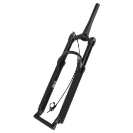 Fussbudget Mountain Bike Fork Fussbudget 26in Mountain Bike Front Forks, Air Suspension Front Fork Tapered Remote Lockout Black Tube for Mountain Bicycle