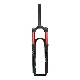 Fussbudget Mountain Bike Fork Fussbudget Bicycle Front Air Suspension Fork, 27.5in Dual Air Chamber Manual Control Shock Absorbing Straight Tube Fork for Mountain Bike Red