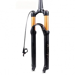 FWC Spares FWC 26 / 27.5 / 29 Inch Mtb Mountain Bike Fork, Air Fork / Adjustable Damping / Stroke 100 Mm / Straight Tube / Spinal Canal / 32 Mm Golden Inner Tube / 9 Mm Fork Feet / Opening 100 Mm