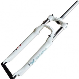 FWC Mountain Bike Fork FWC 26 Inch Bicycle Fork, Mountain Bike Fork Mtb Forks Straight Tube / Vertical Tube 28.6 * 200Mm / Stroke 100Mm / Spring Shoulder Lock / Disc Brake Seat A / White
