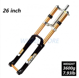 generies Spares Generies 680dh 26in Downhill Mountain Bike Fork Alloy 27.5 / 29in Travel 180mm Suspension Damping Mtb Bicycle Fork 20mm Through Axle 1 26 inch