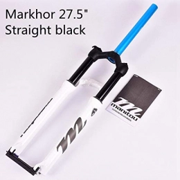 Generies Bicycle Fork Bike Fork 26 27.5inch 29er Mountain Mtb Bicycle Fork Suspension Oil And Gas Fork Remote Lock 1635g 1 27.5 Straight white
