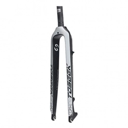GYPING Spares GYPING Mountain Bike Front Fork, Carbon Fiber Straight Tube Hard Fork Disc Brake 26 / 27.5 Inch 29 Inch Full Carbon Bicycle Accessories, White-29 inch