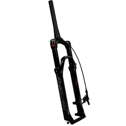 GYWLY Mountain Bike Fork GYWLY 26 / 27.5 / 29Inch Mountain Bike Air Suspension Fork Tapered Steerer Front Fork, Rebound Adjustment 100mm Travel QR Manual / Crown Lockout (Color : Rl, Size : 26inch)