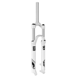 HANHJ Mountain Bike Fork HANHJ 26 Inch Ultra Lightweight MTB Suspension Fork 27.5 / 29 Inch, Aluminum Alloy 1-1 / 8 MTB Shock Air Fork Straight Steerer for Bicycle Accessories, White-26