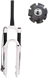 HAO KEAI Spares HAO KEAI MTB Bicycle Suspension Fork 26 / 27.5 / 29" MTB Air Suspension Bike Fork Tapered Tube 39.8mm QR 9mm Travel 105mm Crown Lockout Fork Ultralight Shock XC / AM Bicycle (Color : B-White, Size : 29")