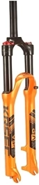 HAO KEAI Spares HAO KEAI MTB Bicycle Suspension Fork Bicycle Suspension Fork 26 27.5 29 In Mountain Bike Front Fork Double Air Chamber Shoulder Control Disc Brake 1-1 / 8" (Color : Orange, Size : 29inch)
