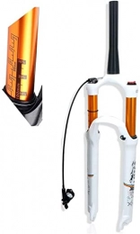 HAO KEAI Spares HAO KEAI MTB Bicycle Suspension Fork Bicycle Suspension Fork 26" 27.5" 29" MTB Air Bike Fork Remote Control Magnesium Alloy 1-1 / 2" QR 9mm Disc Brake Travel 100mm 1670g (Color : White, Size : 26")